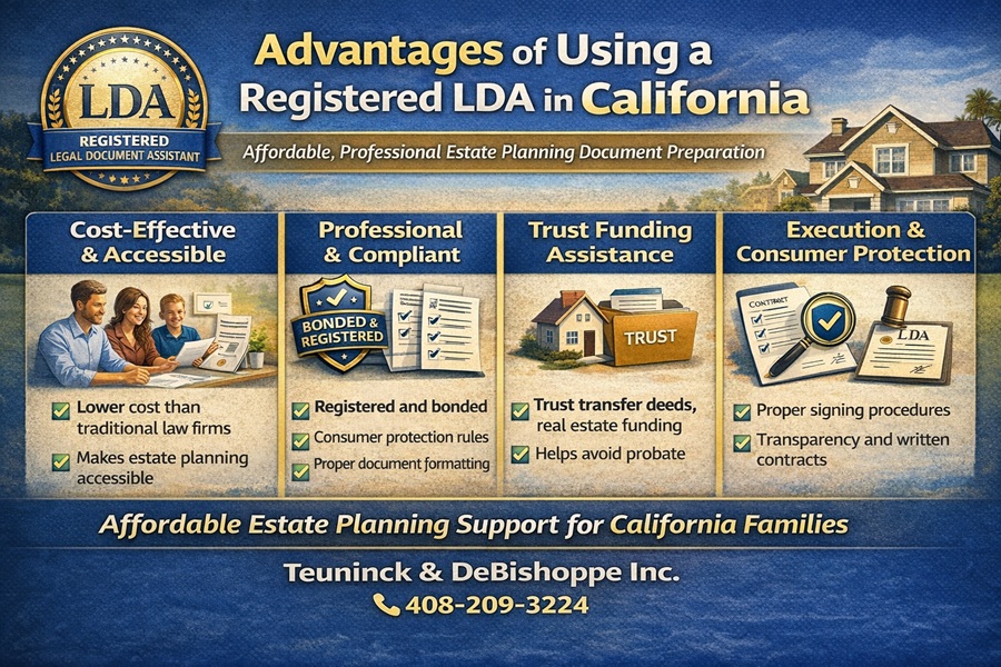 Advantages of Using a Registered LDA in California for Estate Planning